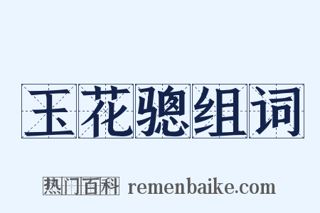 玉花骢组词是什么意思的图片